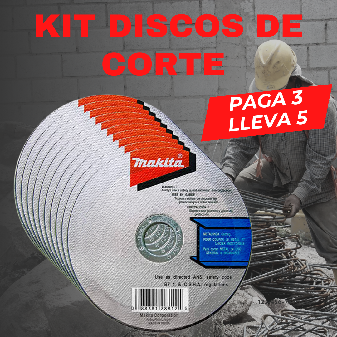 KIT DISCOS DE CORTE X5