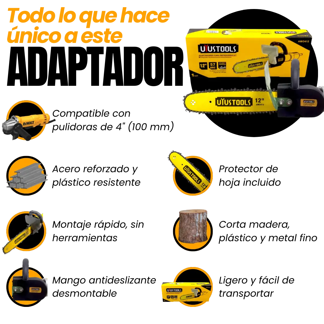 Adaptador/convertidor De Pulidora A Minisierra Portatil